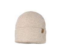 Maximo Baby und Kinder Beanie mit Umschlag Bio-Baumwolle Strick beige-meliert Gr. 53