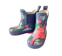 maximo Babygummistiefel, Kindergummistiefel, Gummistiefel für Mädchen, blau-pink mit Kakadu, Naturkautschuk (43203127200423, EU Schuhgrößensystem, Kleinkind, Numerisch, M, 22)