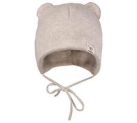 maximo - Baby's Fleece Mütze m. Öhrchen u. Band - Mütze, Gr. 37 cm, grau (BeigeMelange)