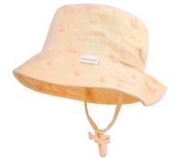 maximo - Baby's Hütchen Bindeband Musselinstoff Futter - Hut, Gr. 41 cm, beige (Narzisse/Sonne)