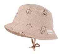 maximo - Baby's Hütchen Bindeband Musselinstoff Futter - Hut, Gr. 43 cm, beige (Beigemeliert/Löwe)