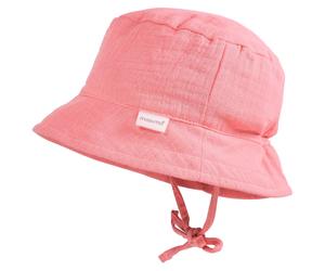 maximo - Baby's Hütchen Bindeband Musselinstoff Futter - Hut, Gr. 45 cm, rosa (Altrosa)