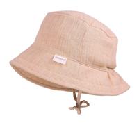 maximo - Baby's Hütchen Bindeband Musselinstoff Futter - Hut, Gr. 47 cm, rosa/beige (Beigemeliert)