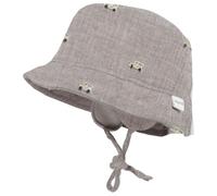 maximo - Baby's Hütchen Musselin Band Ohrenkl Futter - Hut, Gr. 45 cm, grau (GreyMelange/Car)