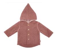 maximo - Baby's Jersey Fleece Jacke m. Kapuze - Freizeitjacke, Gr. 62-68, braun (HeatherRoseMelange)