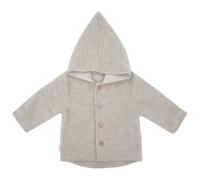 maximo - Baby's Jersey Fleece Jacke m. Kapuze - Freizeitjacke, Gr. 86-92, grau (BeigeMelange)
