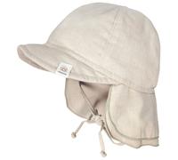 maximo - Baby's Schildmütze Futter Nackenschutz Bindeband - Hut, Gr. 47 cm, beige (LightBeigeMelange)
