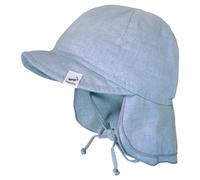 maximo - Baby's Schildmütze Futter Nackenschutz Bindeband - Hut, Gr. 49 cm, grau (BlueMelange)