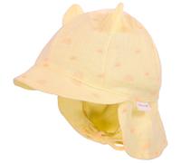 maximo - Baby's Schildmütze m. Ohren u. Nackenschutz - Cap, Gr. 39 cm, beige (Narzisse/Sonne)