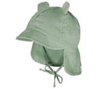 maximo - Baby's Schildmütze m. Ohren u. Nackenschutz - Cap, Gr. 41 cm, grün (ForestGreen)