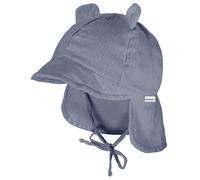 maximo - Baby's Schildmütze m. Ohren u. Nackenschutz - Cap, Gr. 43 cm, grau (FlintStone)