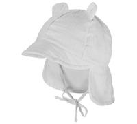 maximo - Baby's Schildmütze m. Ohren u. Nackenschutz - Cap, Gr. 43 cm, grau (White)