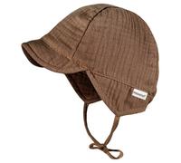 maximo - Baby's Schildmütze m. Ohrenschutz - Cap, Gr. 45 cm, braun (Walnut)