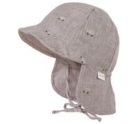 maximo - Baby's Schildmütze Nackenschutz Musselin Futter - Cap, Gr. 47 cm, grau (GreyMelange/Car)