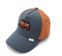 maximo - Boy's Cap Camping Bus Stickerei Klettverschluss - Cap, Gr. 49 cm-51 cm 49-51 cm, blau (Blue/Braun)