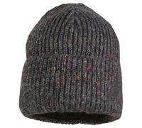 maximo - Girl-Beanie Effektgarn Jerseyfutter mit Umschlag - Mütze, Gr. 55 cm-57 cm 55-57 cm, grau (CarbonMelange)