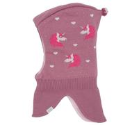 maximo - Girl-Schlupfmütze Jacquard Einhorn - Mütze, Gr. 53 cm-55 cm 53-55 cm, rosa (Foxglove/SunPink)