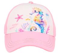 maximo - Girl's Cap Frottee Seepferd Klettverschluss - Cap, Gr. 49 cm-51 cm 49-51 cm, rosa (Rosa/Weiß)