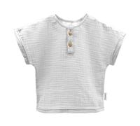 maximo GOTS Baby Boy-Hemd, Kurzer Arm Musselinstoff Musselin