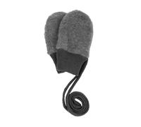 Maximo GOTS BABY-Fausthandschuhe Wollfleece ohne Daumen - 3M / mittelgraumeliert / 100% Wolle Futter 100% Baumwolle