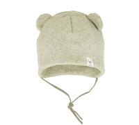 maximo GOTS Baby-Mütze,Baumwollfleece Öhrchen, Bindeband, doppelt Made in Germany Baumwollfleece