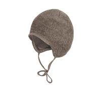 maximo GOTS Baby-Mütze,Wollfleece Jerseyfutter, Band