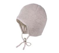 Maximo GOTS BABY-Mütze Wollfleece Jerseyfutter mit Bindeband - 41 / düne / 100% Wolle Futter 95% Baumwolle 5% Elasthan