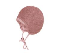 Maximo GOTS BABY-Mütze Wollfleece Jerseyfutter mit Bindeband - 45 / heiderosemeliert / 100% Wolle Futter 95% Baumwolle 5% Elasthan