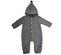 maximo GOTS BABY-Overall, Wollfleece Jerseyfutter, Knöpfe, Pompon Made in Germany Wollfleece