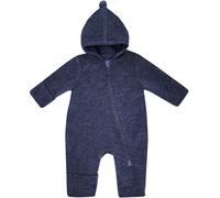 maximo GOTS BABY-Overall, Wollfleece Reißverschluss, Jersey, Pompon Made in Germany Wollfleece