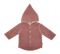 Maximo GOTS Baby Wollfleece Jacke - 74/80 / heiderosemeliert / 100% Wolle