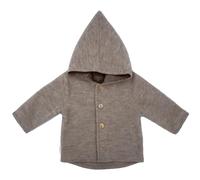 Maximo GOTS Baby Wollfleece Jacke - 86/92 / braunmeliert / 100% Wolle