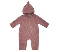 Maximo GOTS Baby Wollfleece Overall mit Pompon - 50/56 / heiderosemeliert / 100% Wolle