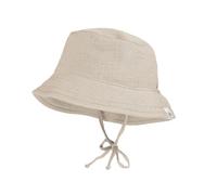 maximo GOTS Kids Bucket Baumwollhut Sommerhut Sonnenhut Strandhut Fischerhut Kinderhut Kinder - mit Futter, Kinnband Sommer Frühling-Sommer - 49 cm beige