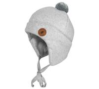 Maximo-GOTS MINI-Mütze,Baumwollfleece-graumeliert - 45