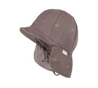 maximo GOTS MINI-Schildmütze,Musselin Nackenschutz, Bindeband, Futter, UV Musselin