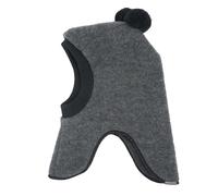 maximo GOTS MINI-Schlupfmütze Wollfleece, Pompons, Jerseyfutter Made in Germany Wollfleece