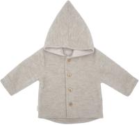 maximo GOTS Wollfleece Baby Jacke beige - Größe 50/56 Kinder