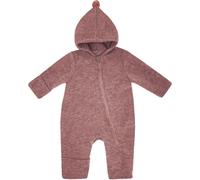 maximo GOTS Wollfleece Baby Overall mit Reißverschluss rose - Größe 74/80 Kinder