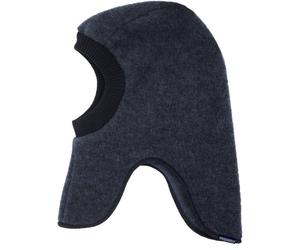 maximo GOTS Wollfleece Schlupfmütze navy - Größe 51cm