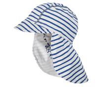 maximo Jungen Mütze/Schildmütze mit Bindeband 44000 1374 in Weiss/blau, Kleidergröße:51, Farbe:Weiss