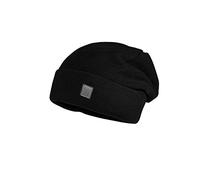Beanie MAXIMO, Jungen, Gr. 57, schwarz, Strick, Baumwolle, unifarben, Mützen Beanie, Strick, breiter Umschlag, gefüttert, wärmend, weich, unifarben (98596455-57) schwarz