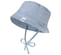 maximo - Kid's Baby Hütchen Futter Bindeband UV 15 - Hut, Gr. 45 cm, grau (BlueMelange)