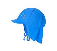 maximo Kids-Badehut, Schildmütze mit Nackenschutz und Bindeband, blau, UPF 50+, Made in Germany (53)