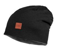 maximo - Kid's Beanie short reversible - Mütze, Gr. 49 cm-51 cm 49-51 cm, schwarz (Black/MediumGreyMelange)