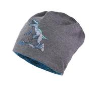 maximo Kids Boy-Beanie Dinosaurier Reversible, Jersey Bedruckt Baumwolljersey