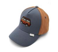 maximo Kids Boy-Cap Camping Bus Stickerei Klettverschluß - 49/51 / blau/braun / 100% Baumwolle