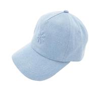 maximo Kids Girl-Cap, Blume, Prägung Klettverschluß Denim-Optik