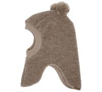 maximo - Kid's Jersey Fleece Schlupfmütze m. Pompons - Sturmhaube, Gr. 47 cm, braun (BrownMelange)