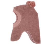 maximo - Kid's Jersey Fleece Schlupfmütze m. Pompons - Sturmhaube, Gr. 53 cm, braun (HeatherRoseMelange)